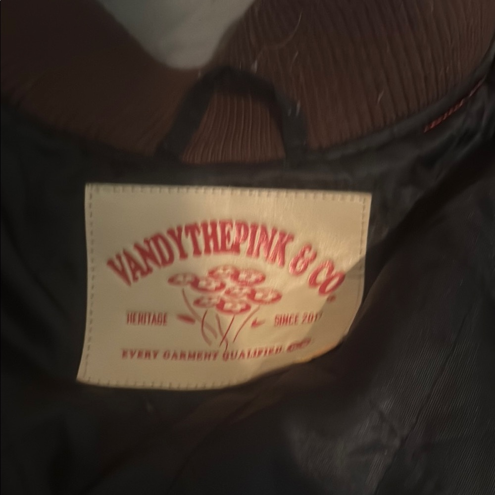 Vandy's Red Varsity Jacket with Burger Design